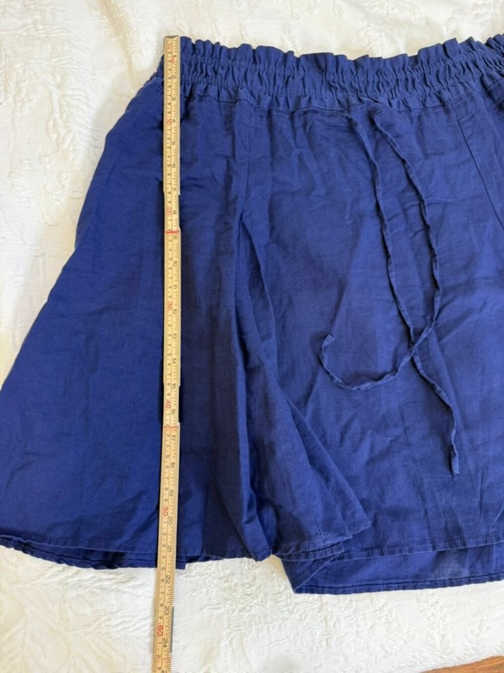 🦋 2/30 NWT Joe Fresh Navy Linen Pull-On Skater Skirt XXL - Picture 6 of 8